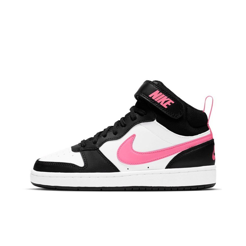 Nike High-Top Sneakers in Black, White, and Pink